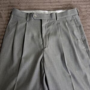 Stafford Gray Pleated Dress Pants Size 34 34 Inseam